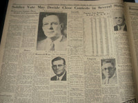 1944 NOVEMBER 8 WILMINGTON JOURNAL - ROOSEVELT CARRIES 34 STATES TO WIN- NT 7319