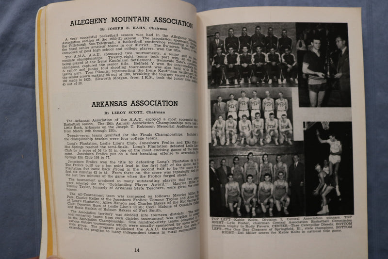 1950-1952 AAU BASKETBALL GUIDES - LOT OF 2 - O 3844