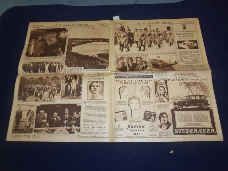 1928 FEB 26 ST. LOUIS DIPATCH ROTOGRAVURE SECTION - LINDBERGH - EDISON -NP 4985