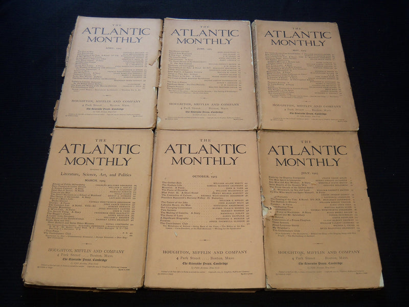 1899-1927 ATLANTIC MONTHLY & ILLUSTRATED MONTHLY MAGAZINES LOT OF 14 - WR 322