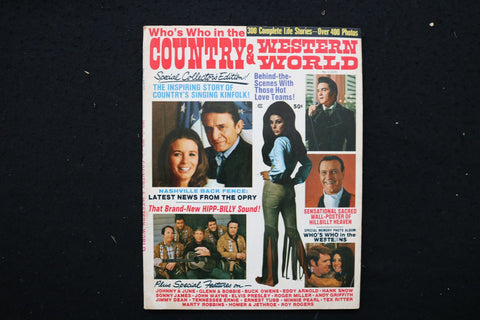 1970 COUNTRY & WESTERN WORLD MAGAZINE - JOHNNY CASH-ELVIS COVER - E 25440