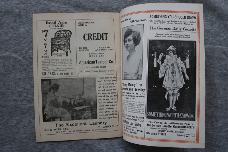 1914 NOV 2 PLAYS AND PLAYERS THEATRE PROGRAM MAGAZINE - HAZEL DAWN COVER- K 2722