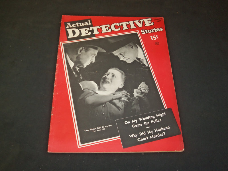 1941 JANUARY ACTUAL DETECTIVE MAGAZINE - THEY DIDN'T CALL IT MURDER - SP 8153