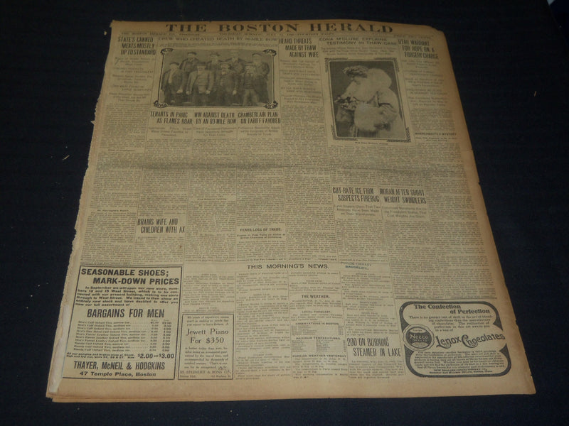 1906 JULY 12 THE BOSTON HERALD - EDNA M'CLURE EXPLAINS TESTIMONY IN CASE - BH 83