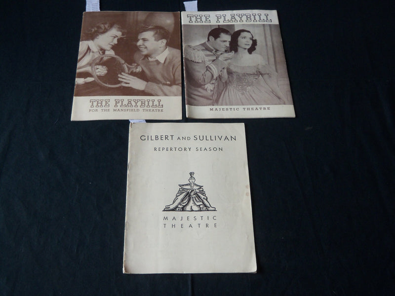 1934-1939 BROADWAY PROGRAMS LOT OF 3 - KITTY CARLISLE - RALPH BELL - J 3889