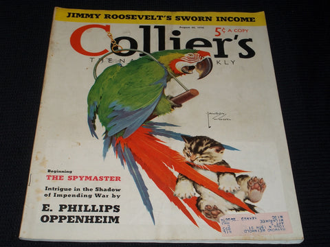1938 AUGUST 20 COLLIER'S MAGAZINE - LAWSON WOOD COVER - E 5025
