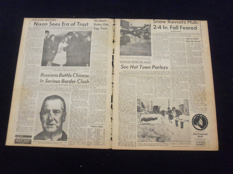 1969 MAR 3 BOSTON RECORD AMERICAN NEWSPAPER - ESPOSITO GETS 101 POINTS - NP 6321