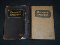 1910-1913 CHEMIKER KALENDAR BOOK LOT OF 2 - GERMAN TEXT - J 5429