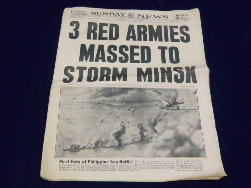 1944 JULY 2 NEW YORK DAILY NEWS - RED ARMIES STORM MINSK - NP 1991
