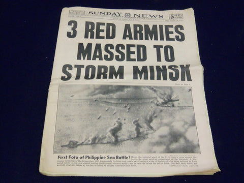 1944 JULY 2 NEW YORK DAILY NEWS - RED ARMIES STORM MINSK - NP 1991