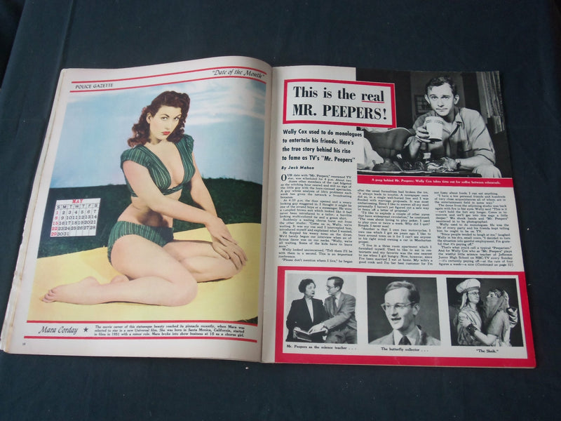 1955 MAY THE NATIONAL POLICE GAZETTE MAGAZINE-AVA GARDNER-SAMMY DAVIS JR.-B 5664