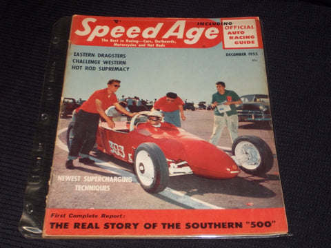 1955 DECEMBER SPEED AGE MAGAZINE - NICE RACING FRONT COVER - E 1968
