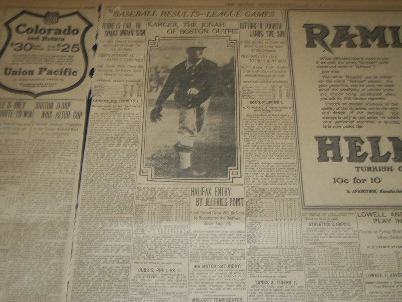 1907 AUGUST 16 THE BOSTON HERALD - 5000 DRIVEN OUT BY FIRE OLD ORCHARD - BH 228