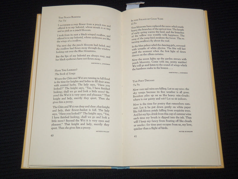 1954 CHINESE LOVE POEMS HARDCOVER BOOK W/ SLIP CASE - PAUL MCPHARLIN - KD 4270S
