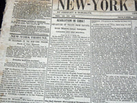 1849 SEPTEMBER NEW YORK DAILY TRIBUNE NEWSPAPER LOT OF 24 - GOLD RUSH - NP 5839H