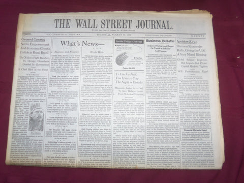 1999 AUGUST 19 THE WALL STREET JOURNAL - OVERSEAS ECONOMIES RALLY - WJ 225