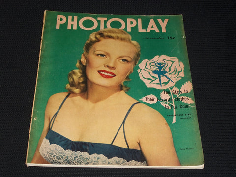 1949 NOVEMBER PHOTOPLAY MAGAZINE - JUNE HAVER FRONT COVER - E 1919