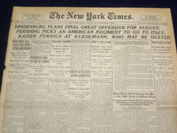 1918 JUNE 28 NEW YORK TIMES - PERSHING PICKS REGIMENT TO GO TO ITALY - NT 9092