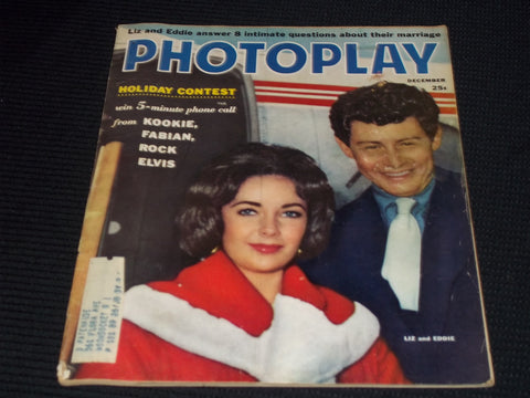 1959 DECEMBER PHOTOPLAY MAGAZINE - LIZ TAYLOR & EDDIE FISHER COVER - E 16754