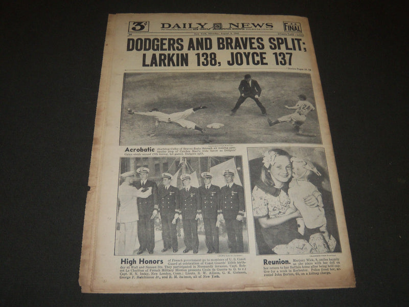 1945 AUGUST 4 NEW YORK DAILY NEWS - JAP PLANES HIT OKINAWA - NP 2084
