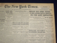 1918 MARCH 15 NEW YORK TIMES - AMERICANS SEIZE GERMAN TRENCHES - NT 8151