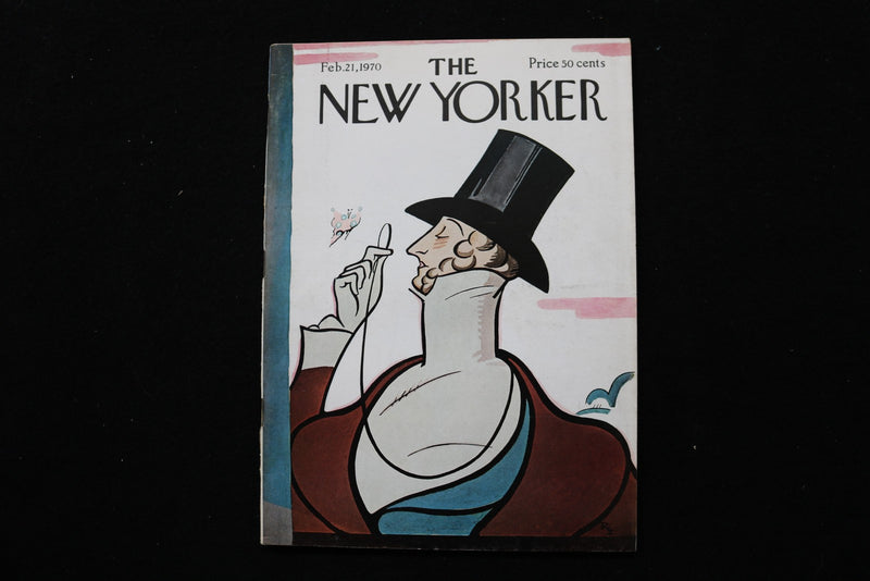 1970 FEBRUARY 21 NEW YORKER MAGAZINE - GREAT ILLUSTRATED COVER - NY 2801