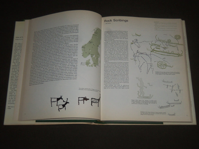 1975 ATLAS OF ANCIENT ARCHAEOLOGY BY JACQUETTA HAWKES BOOK - SECOND PRINT- I 954