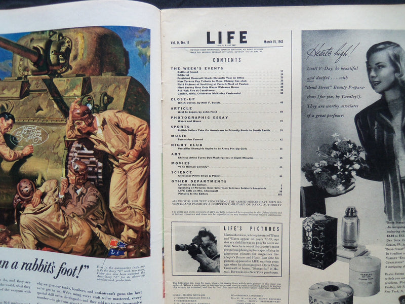 1943 MARCH 15 LIFE MAGAZINE - WAVES - L 330