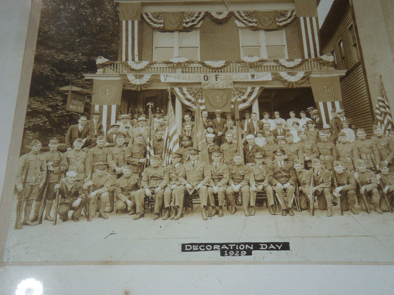 1929 DECORATION DAY VFW POST 184 FRAMED PHOTO - 15 1/2x13 1/2 - #216