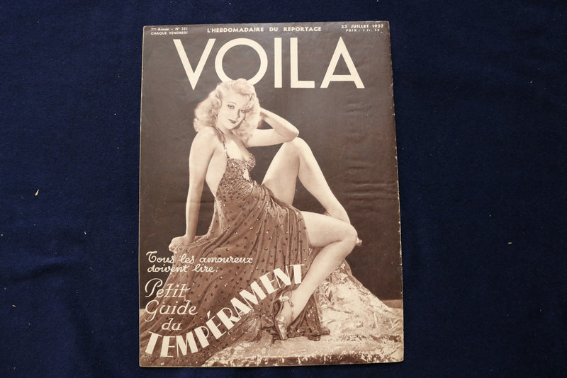 1937 JULY 23 VOILA MAGAZINE - MARLENE DIETRICH - FRENCH COVER - E 23771
