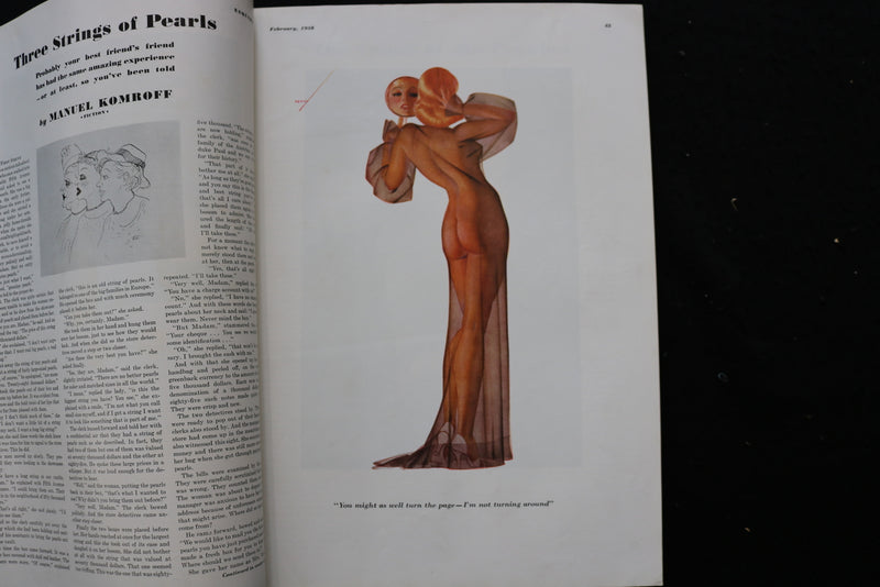 1938 FEBRUARY ESQUIRE MAGAZINE - GEORGE PETTY ILLUSTRATION COVER - E 10077