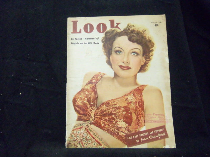 1939 SEPT 26 LOOK MAGAZINE - JOAN CRAWFORD COVER - GREAT PHOTOS & ADS - ST 1439