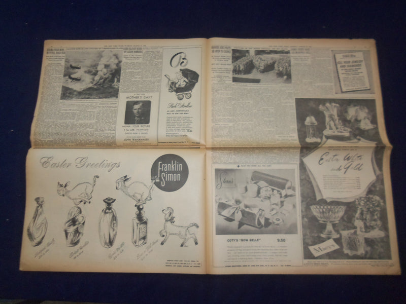 1945 MARCH 27 NEW YORK TIMES - 7 ARMIES SMASH NAZIS IN DEEP THRUSTS - NP 6678
