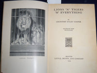 1925 LIONS 'N' TIGERS EVERYTHING HARDCOVER BOOK BY COURTNEY COOPER - KD 3867P