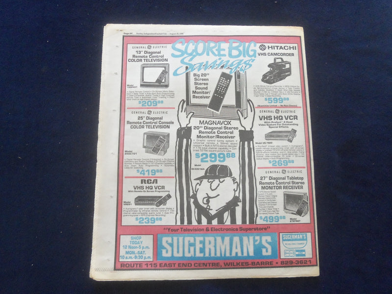 1990 AUGUST 26 SUNDAY INDEPENDENT NEWSPAPER - FOOTBALL PREVIEW - NP 6179