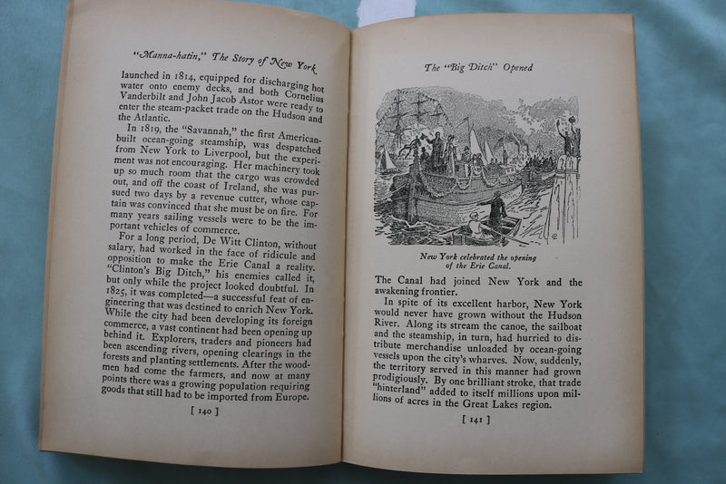 1929 MANNA-HATIN THE STORY OF NEW YORK HARDCOVER BOOK - KD 9567