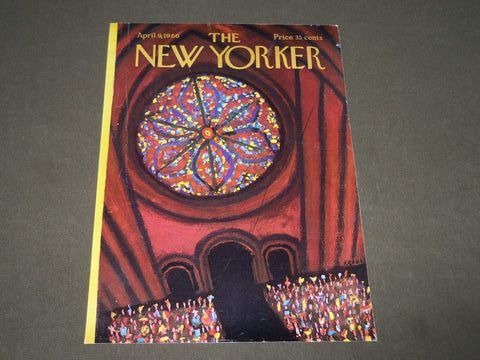1966 APRIL 9 NEW YORKER MAGAZINE FRONT COVER ONLY - GREAT ART FOR FRAMING