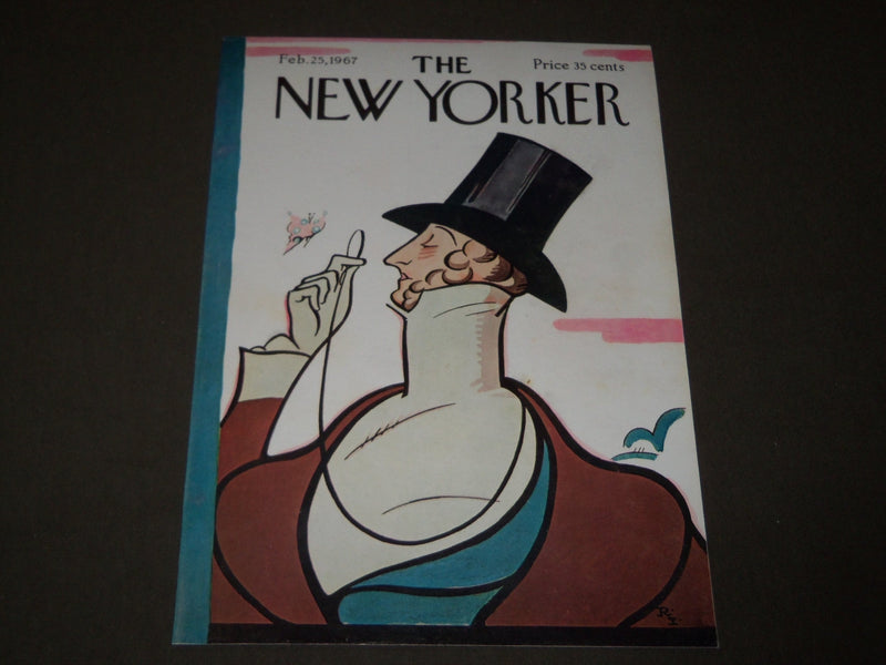 1967 FEBRUARY 25 NEW YORKER MAGAZINE FRONT COVER ONLY BY REA IRVIN - ART DECO