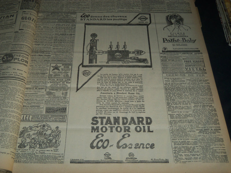 1926 JULY-SEPTEMBER LE TEMPS FRENCH NEWSPAPER BOUND VOLUME - VB 16
