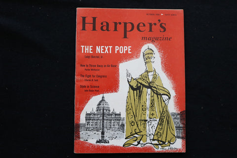 1956 OCTOBER HARPER'S MAGAZINE - THE NEXT POPE COVER - SP 4926S