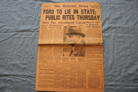 1947 APRIL 8 THE DETROIT NEWS NEWSPAPER - HENRY FORD TO LIE IN STATE - NP 9217
