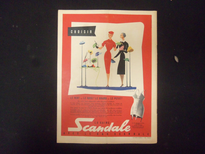 1954 APRIL 26 FRENCH ELLE MAGAZINE - NICE COVER, PHOTOS & ADS-ST 4083