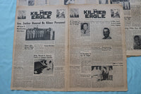 1953-1954 THE KILMER EAGLE NEWSPAPER - CAMP KILMER, NJ - LOT OF 16 - NP 9059