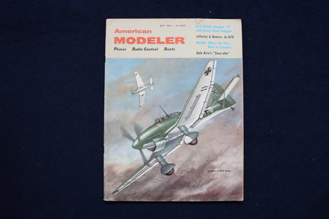 1958 MAY AMERICAN MODELER MAGAZINE - JUNKERS JU-87D STUKA COVER - E 11454