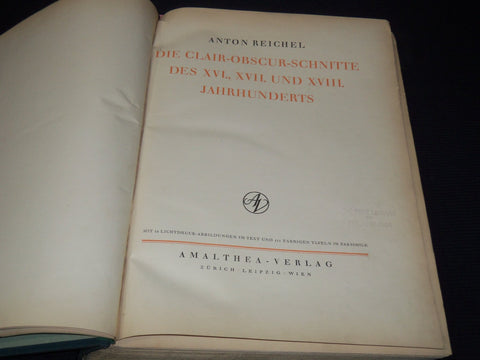 1926 DIE CLAIR‑OBSCUR‑SCHNITTE DES 16–18 JAHRHUNDERTS GERMAN FOLIO VOLUME- Z 264
