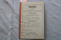 1860'S NEW BRITIAN SAVINGS BANK DEPOSITORS BOOK - K 3308