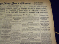 1936 MAR 19 NEW YORK TIMES - PITTSBURGH IS DELUGED, JOHNSTOWN DESERTED - NT 2128