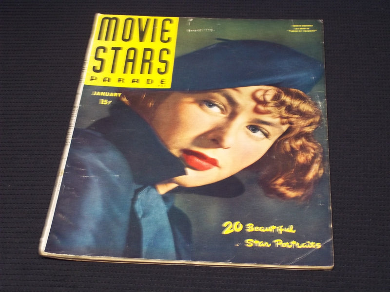 1947 JANUARY MOVIE STARS PARADE MAGAZINE - INGRID BERGMAN COVER - E 15791