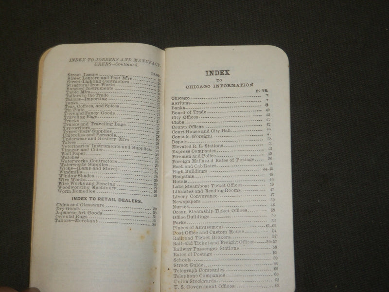 1893 THE BUYERS' POCKET DIRECTORY COLUMBIAN EXPOSITION - J 3637