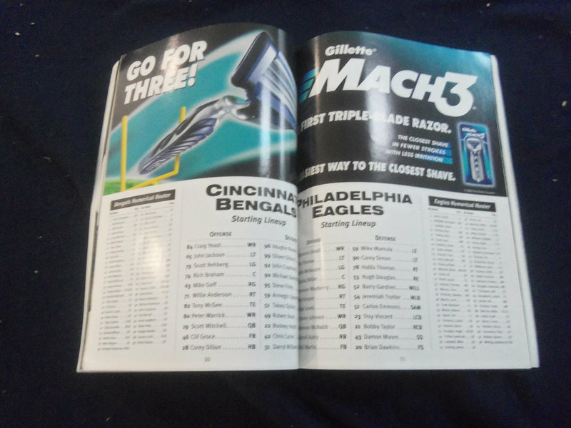 2000 DEC 24 NFL INSIDER MAGAZINE- PHILADELPHIA EAGLES VS CIN. BENGALS - ST 2968U